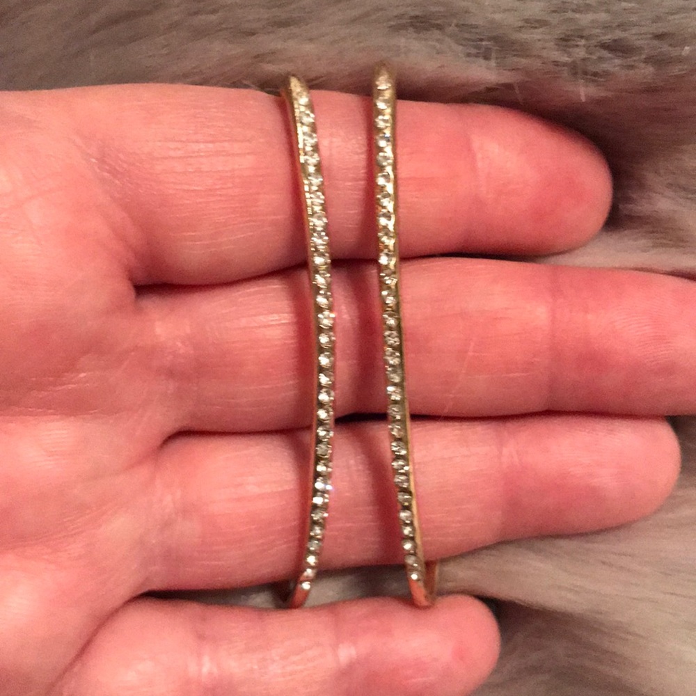 Nadri Hoops with Inlayed Crystals